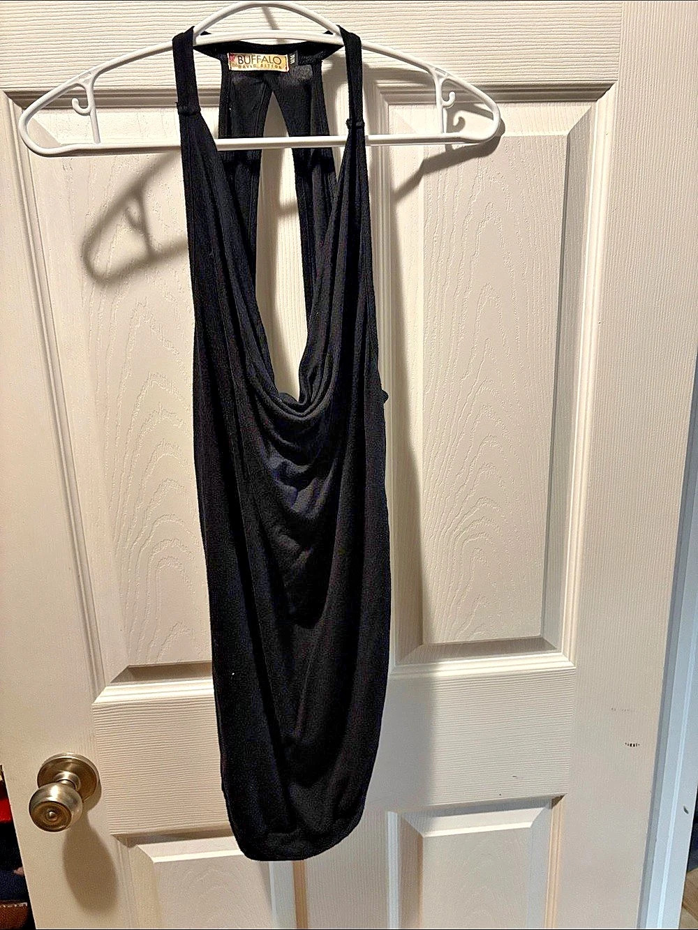 Buffalo David Bitton Black Draped Tank Top Like New